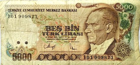 5000 turkish lira to euro